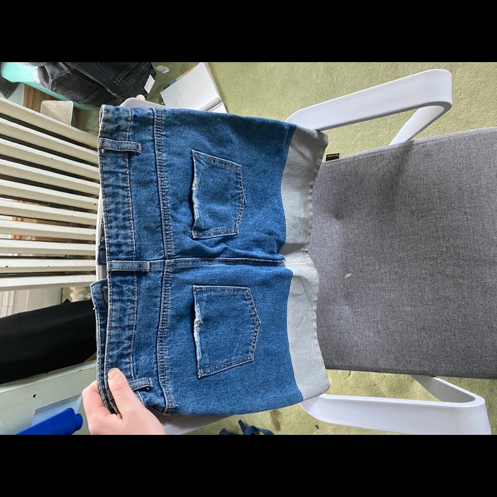 Superdown Two-Toned Denim Skirt